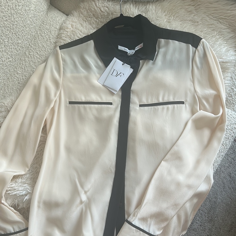 DVF 100% Silk Blouse
